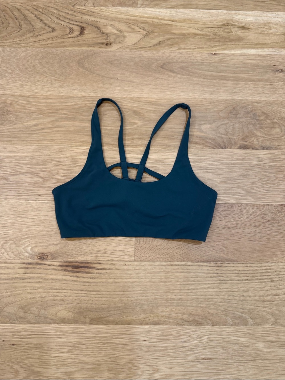 Vuori Teal Strappy Back Sports Bra